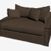 3d model Sofa-bed double LOVESEAT (dark) - preview