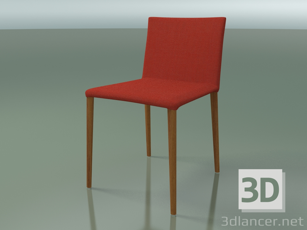 3D Modell Stuhl 1707 (H 77-78 cm, mit Stoffbezug, L23 Teak-Effekt) - Vorschau