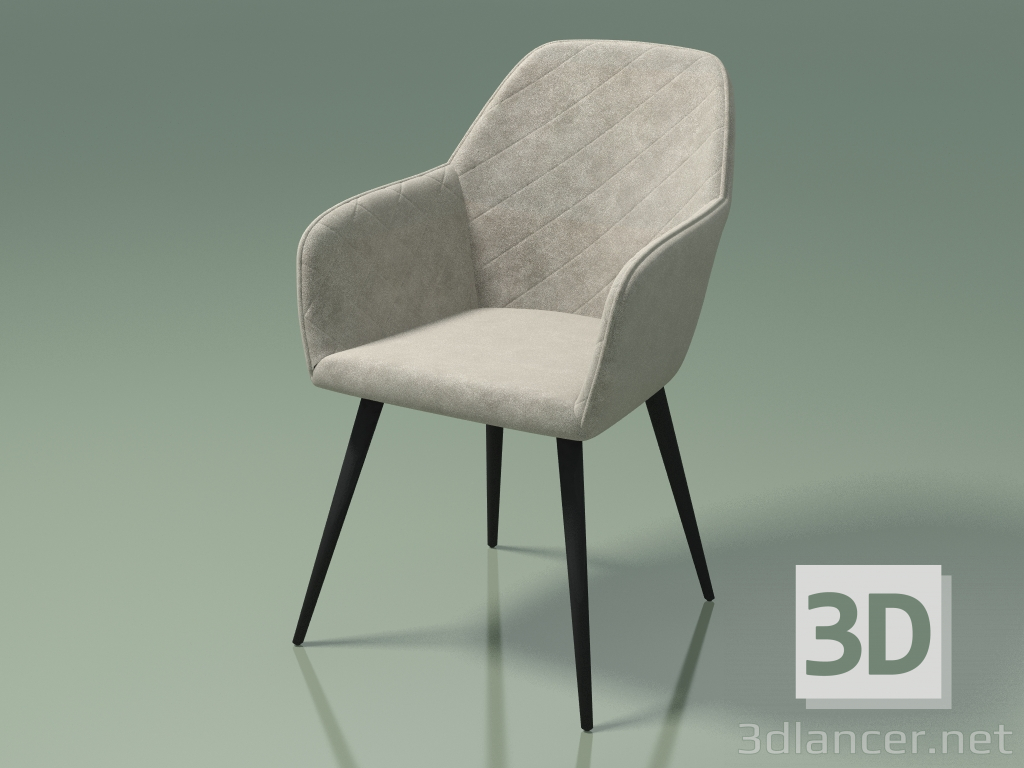 3d model Armchair Antiba (111833, powder gray) - preview