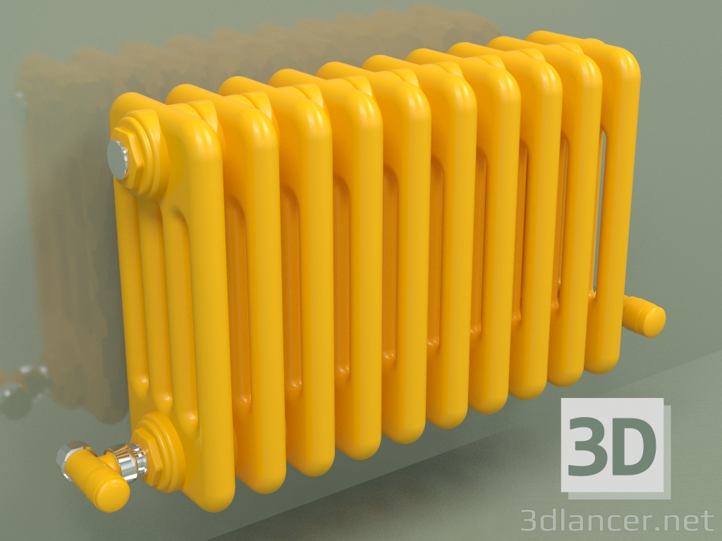 3d model Radiator TESI 4 (H 300 10EL, Melon yellow - RAL 1028) - preview