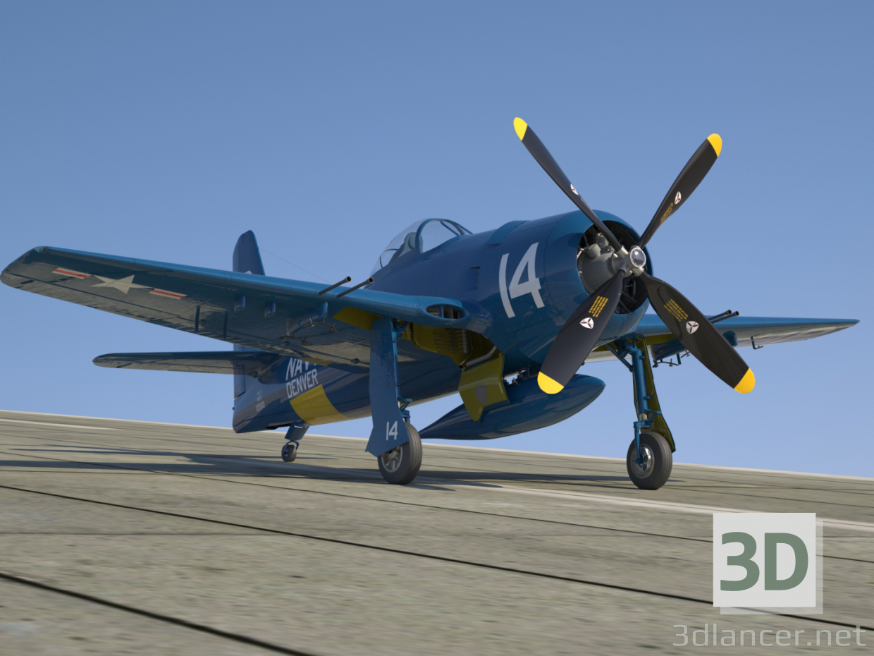 Grumman F8F-2 Bearcat 3D-Modell kaufen - Rendern