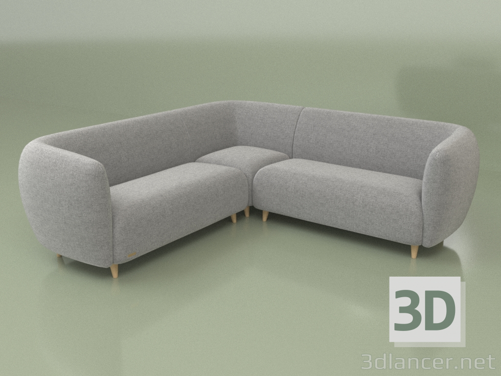 3d model Modular corner sofa Kyoto (K5 + K7 + K5) - preview