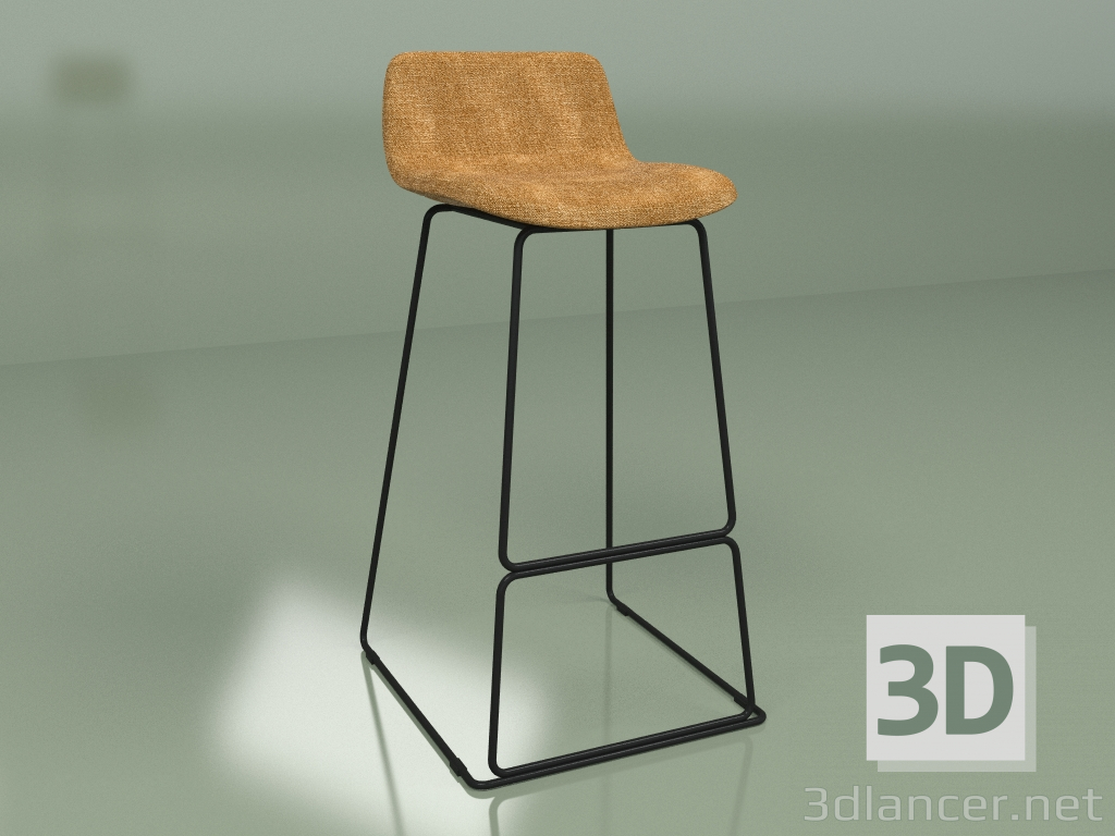 3d model Neo upholstered bar stool (orange) - preview