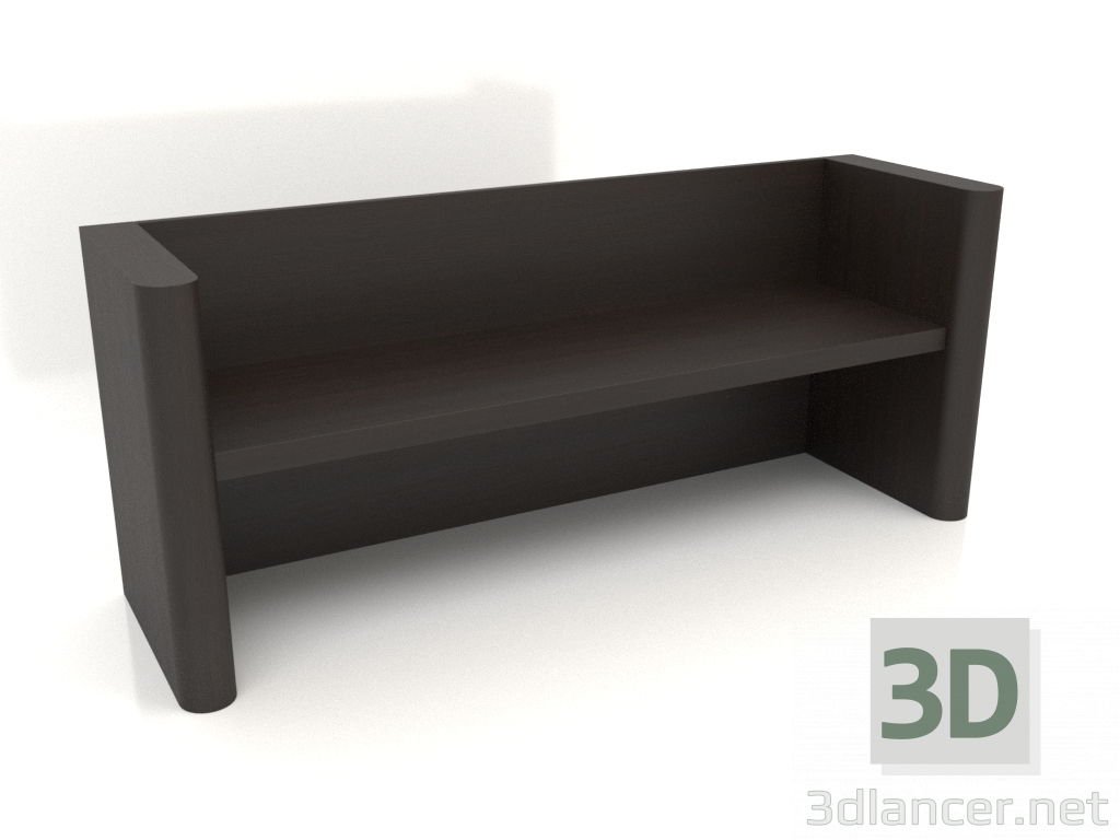 modello 3D Panca VK 07 (1800х524х750, legno marrone scuro) - anteprima