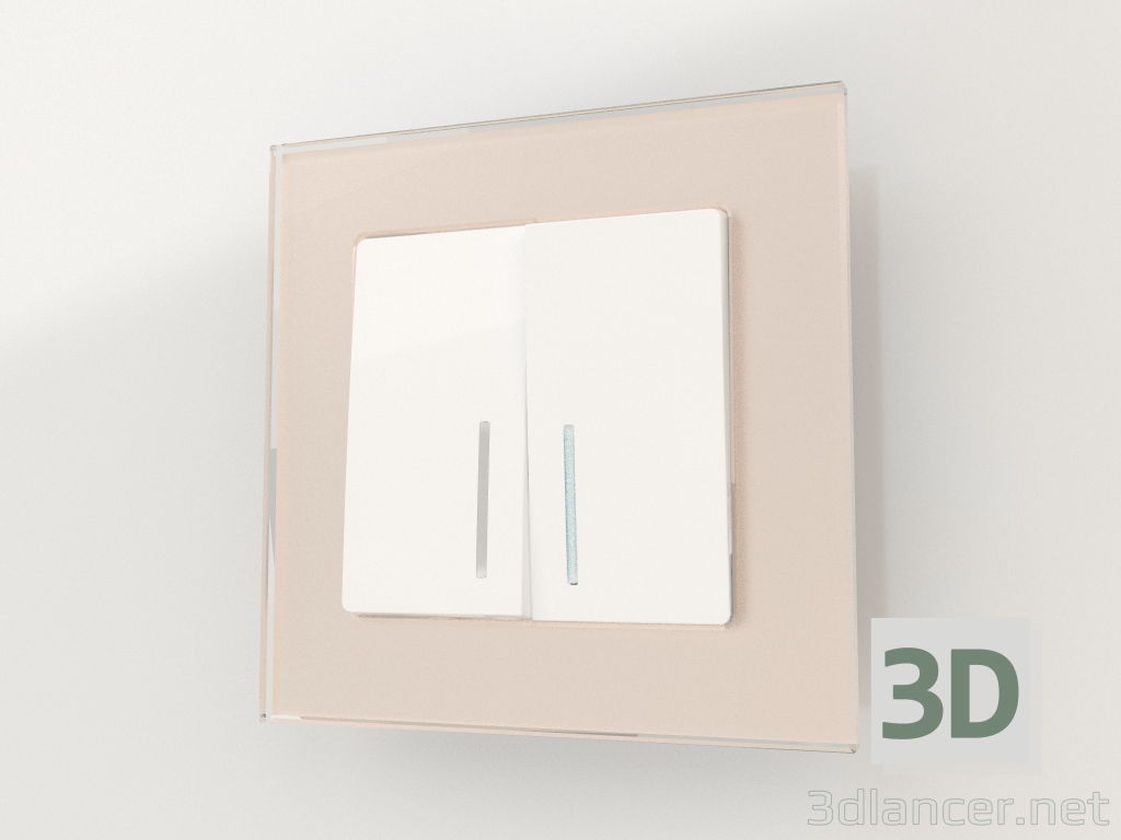 3d model Frame for 1 post Favorit (champagne) - preview