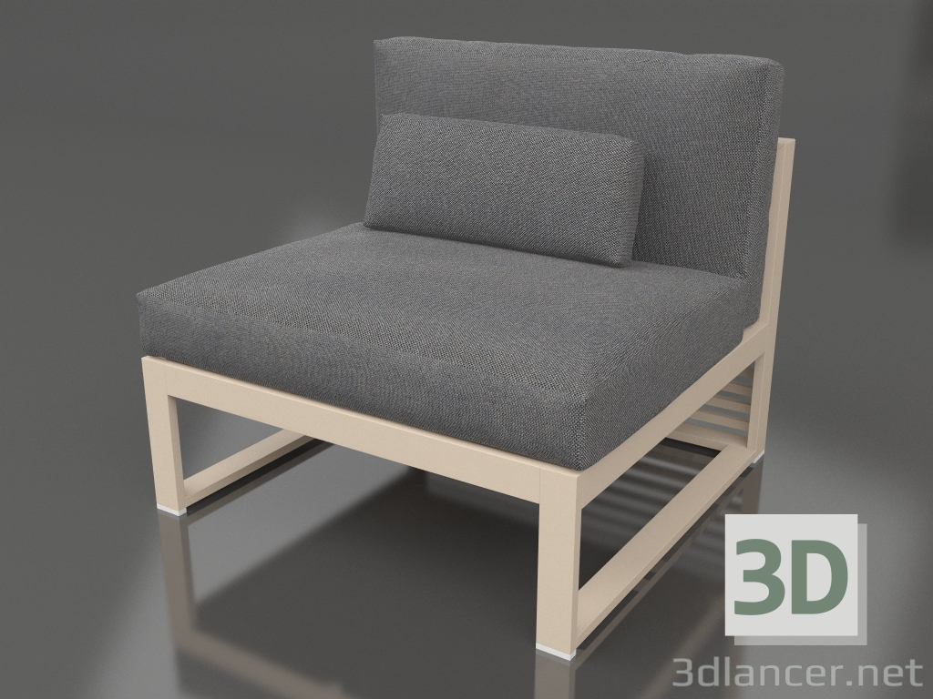 3d model Sofá modular, sección 3, respaldo alto (Arena) - vista previa