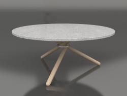 Table basse Bertha (Béton Clair, Chêne Clair)