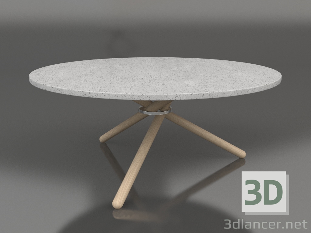 3d модель Стол кофейный Bertha (Light Concrete, Light Oak) – превью