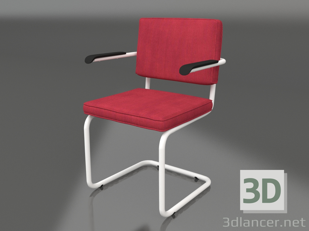 3D Modell Ridge Rib Stuhl (Rot) - Vorschau