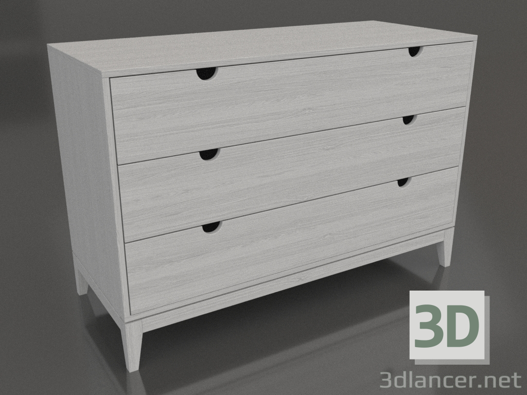 3D modeli Çekmeceli dolap 1200x500 mm (beyaz RAL 9010) - önizleme