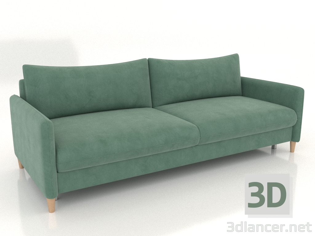 3D Modell Designersofa Mailand, klappbar (zusammengeklappt) - Vorschau