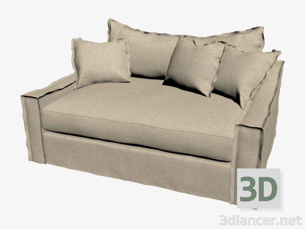 3d модель Диван двоспальне LOVESEAT (світлий) – превью