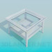 3d model Square table with two tops - preview