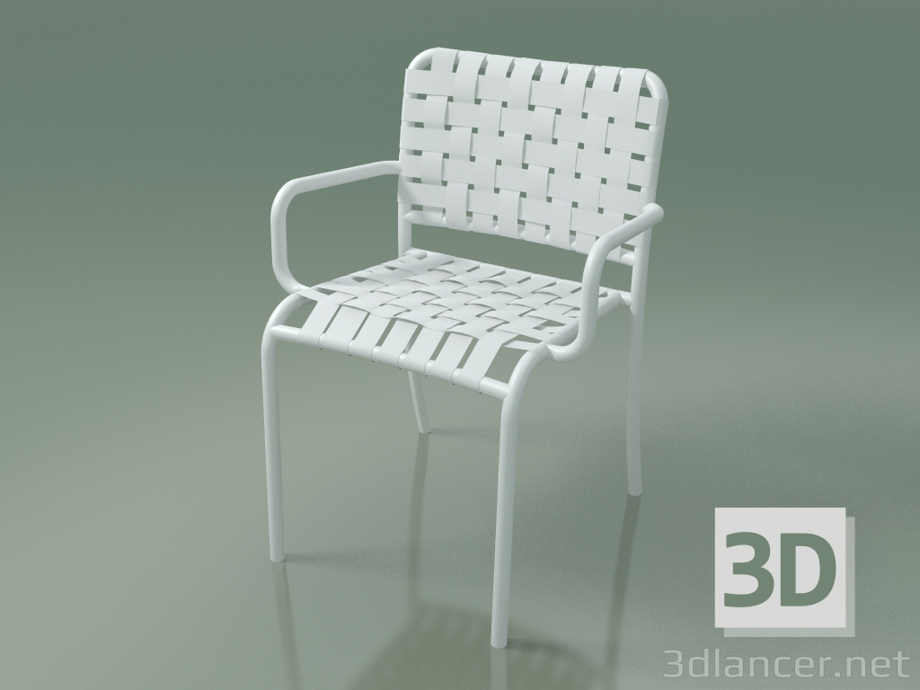 3d model Silla apilable InOut (824, aluminio lacado blanco) - vista previa