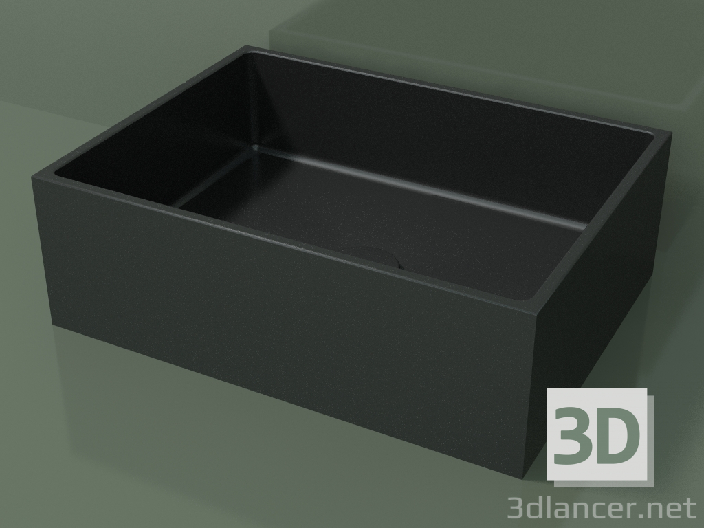 modello 3D Lavabo da appoggio (01UN21101, Deep Nocturne C38, L 48, P 36, H 16 cm) - anteprima