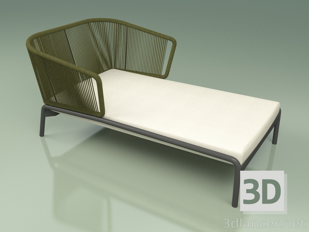 modello 3D Chaise longue 004 (Corda 7mm Oliva) - anteprima