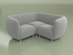 Modulares Ecksofa Kyoto (K4 + K7 + K4)