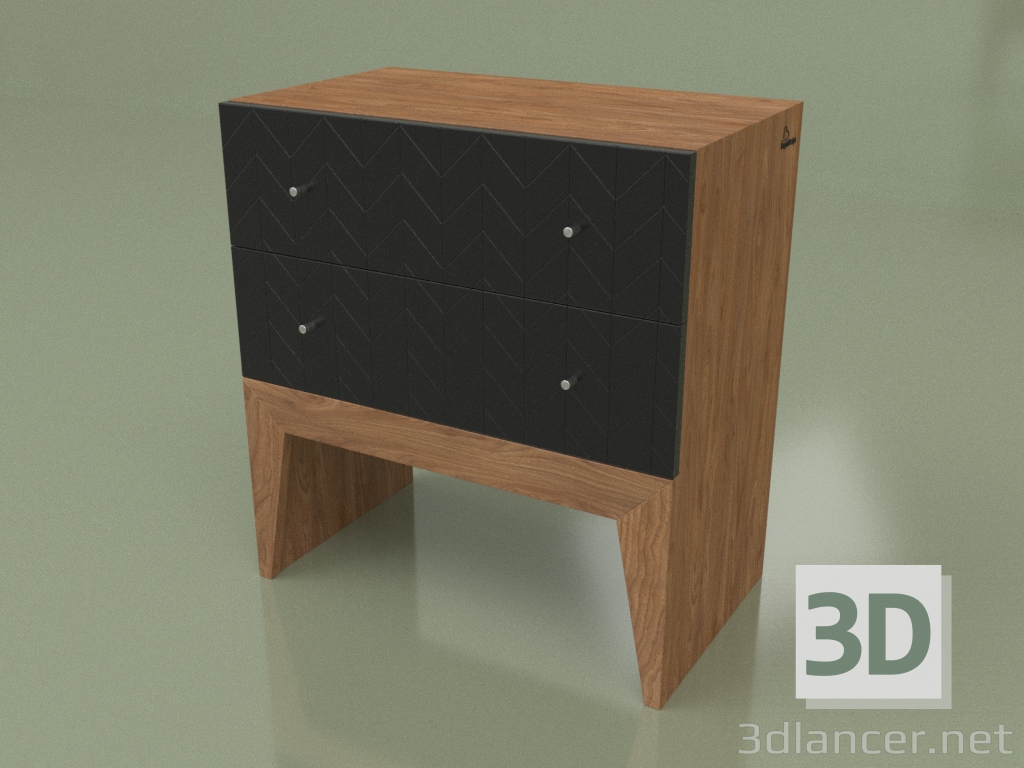 3d model Bedside table STILL NEW 2 (ral 9004 freza shevron oreh) - preview