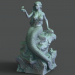 3d Mermaid on the stone model buy - render