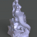 3d Mermaid on the stone model buy - render