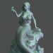 3d Mermaid on the stone model buy - render