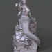 3d Mermaid on the stone model buy - render