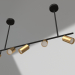 3d model Chandelier Kaiko black, bronze (07615-5) - preview