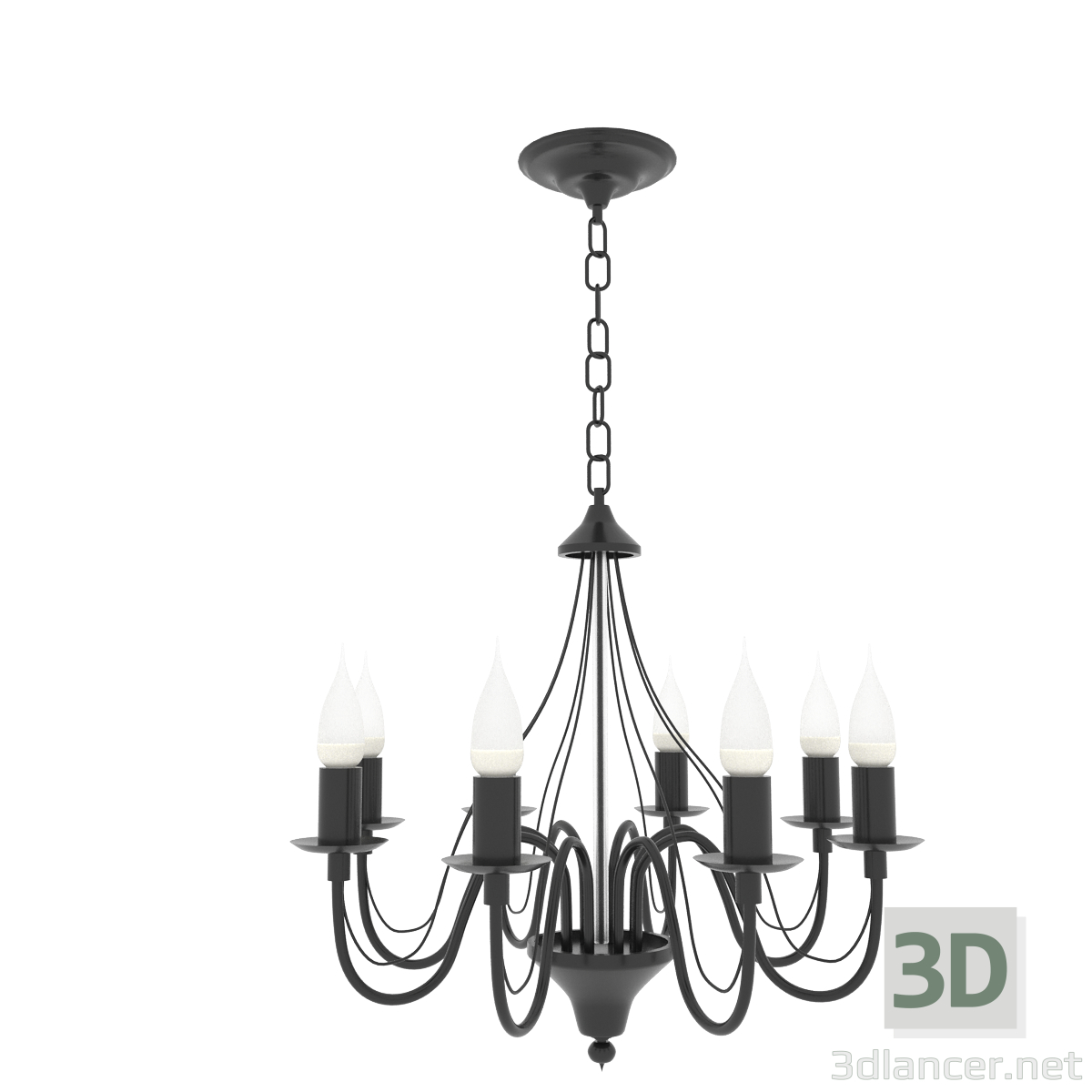 modello 3D di Lampadario MINERVA comprare - rendering