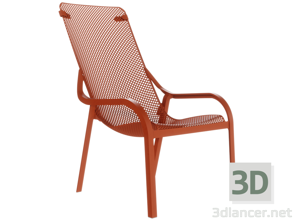 Kunststoff-Loungesessel Net Lounge der Marke Nardi 3D-Modell kaufen - Rendern