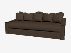 Sofa-Bett-Dreisitzer (dunkel)