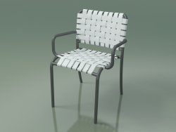 Fauteuil empilable d'extérieur InOut (824, aluminium laqué gris)