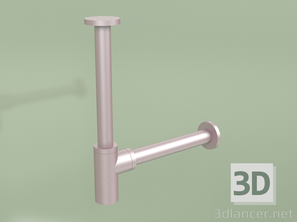 3d model Sifón para lavabo de acero inoxidable (SI006, OR) - vista previa