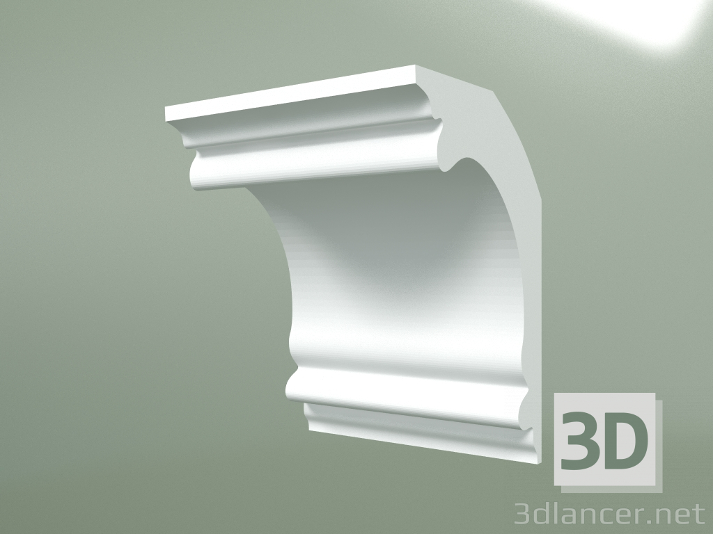 modello 3D Cornicione in gesso (zoccolo a soffitto) KT004 - anteprima