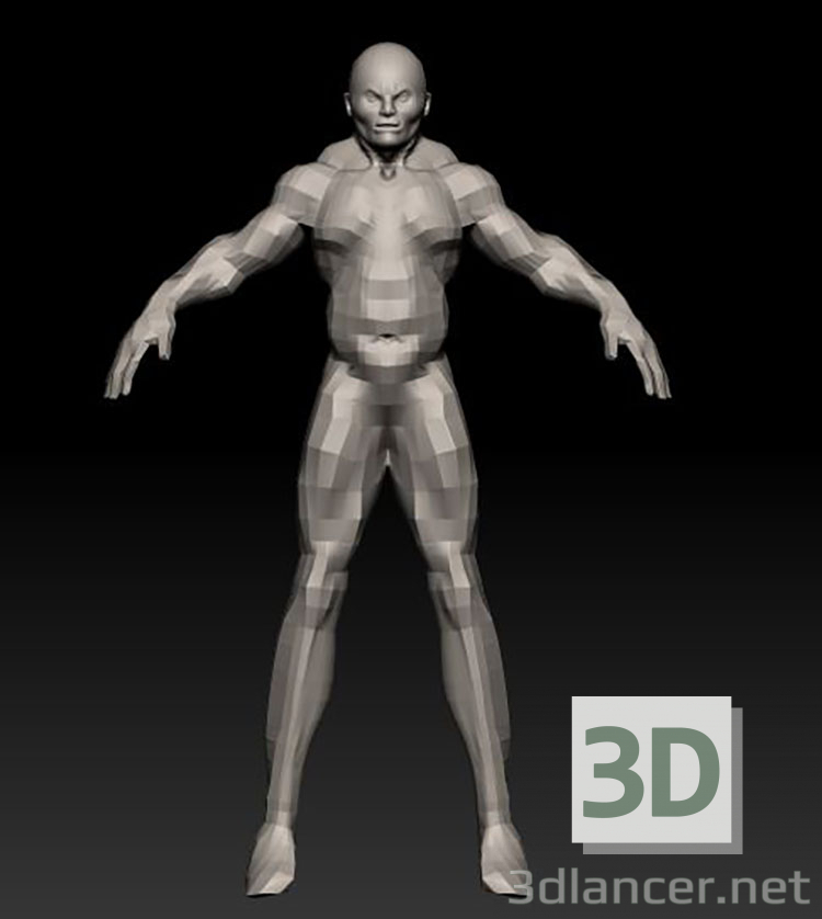 3d model body man - preview