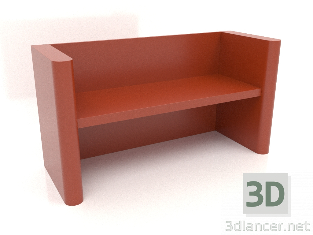 3d model Bench VK 07 (1400x524x750, terracotta) - preview