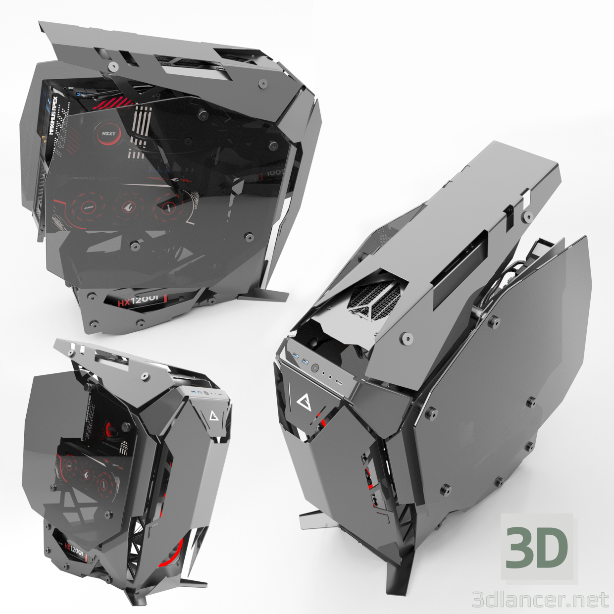 3d Настольный Компьютер модель купить - ракурс