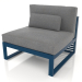 3d model Modular sofa, section 3, high back (Grey blue) - preview