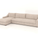 3D Modell Modena Ecksofa mit schrägen Armlehnen - Vorschau
