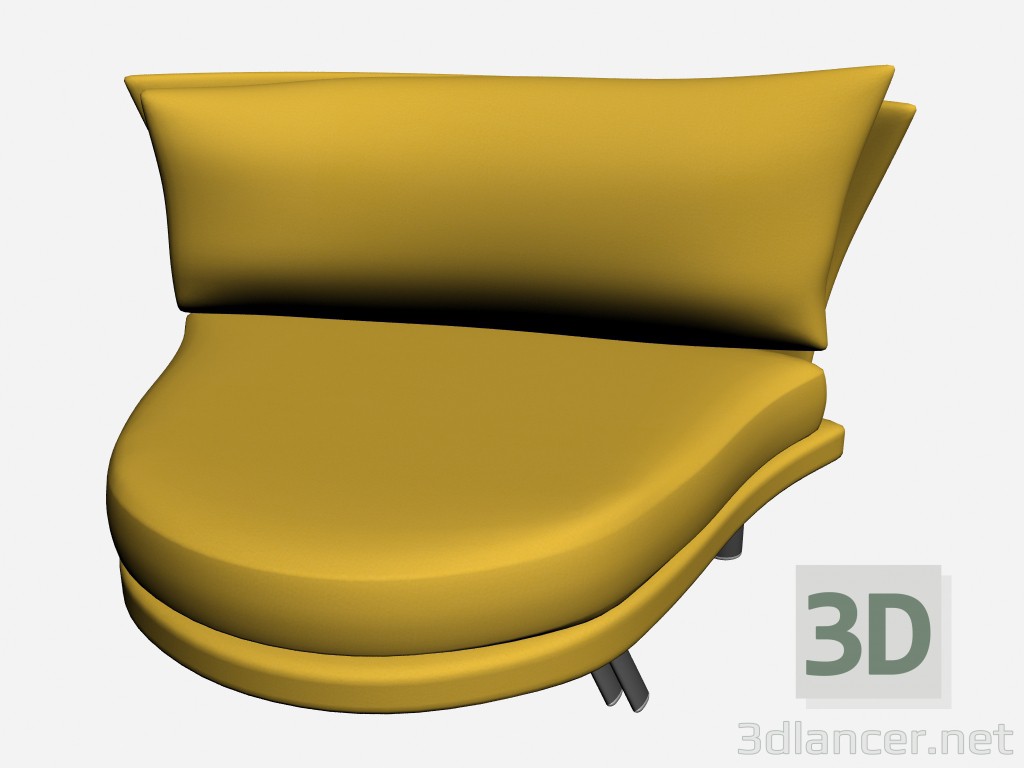 modello 3D Sedia modulo Super roy - anteprima