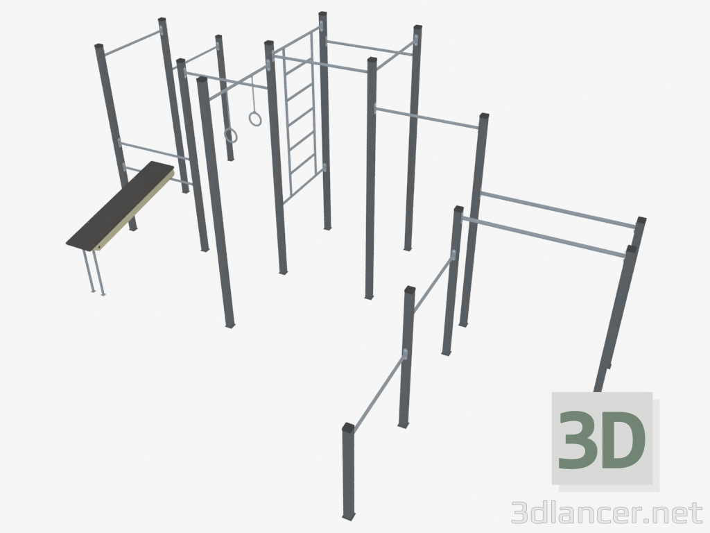 3d model Sports complex (WL0039) - preview