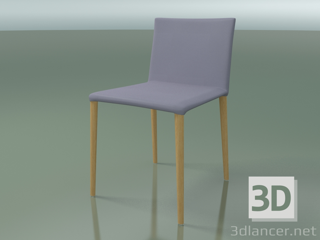 3d model Silla 1707 (H 77-78 cm, con tapicería de cuero, roble natural L22) - vista previa