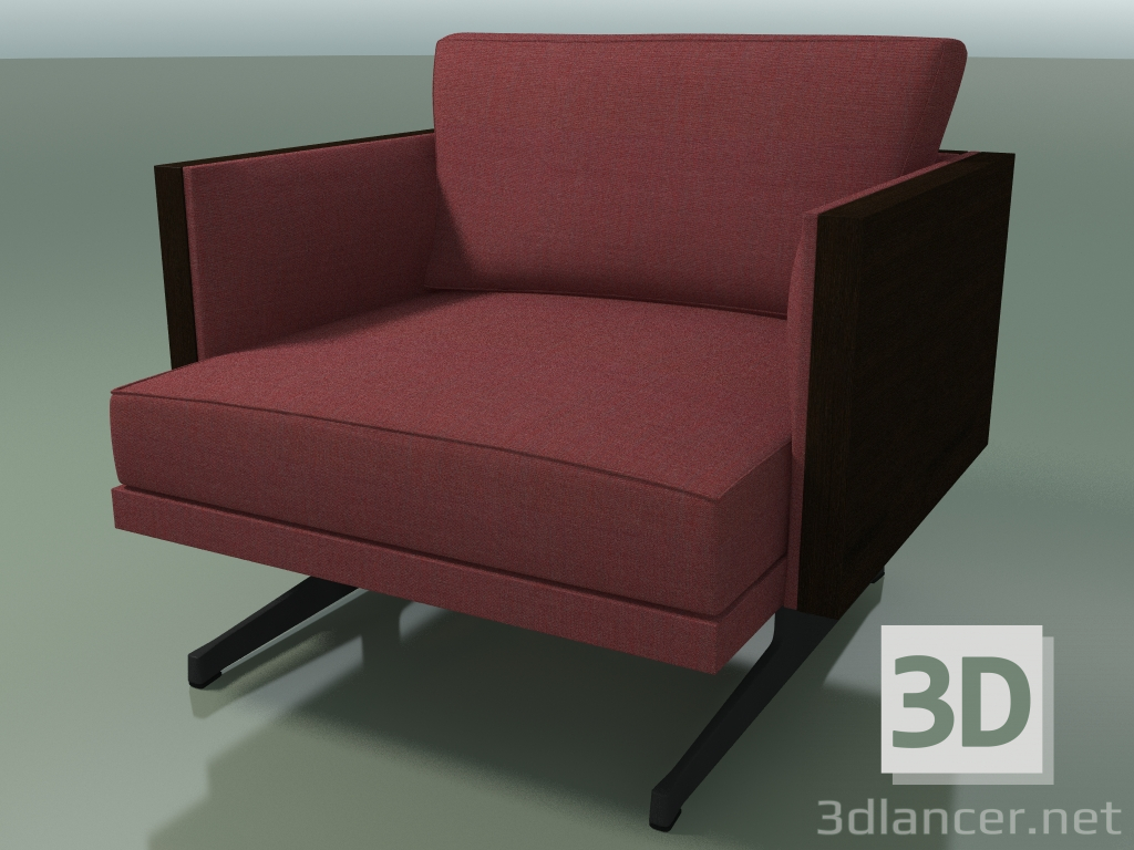 3d model Asiento individual 5211 (patas en H, Wenge) - vista previa