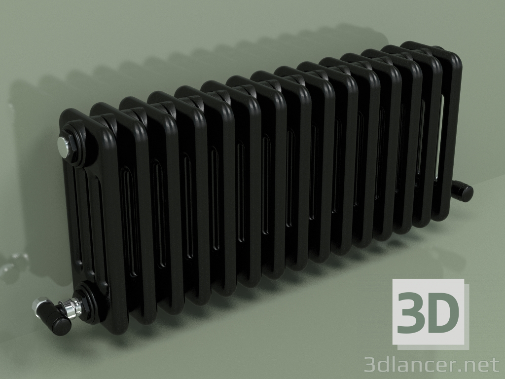 3d model Radiador TESI 4 (H 300 15EL, Negro - RAL 9005) - vista previa