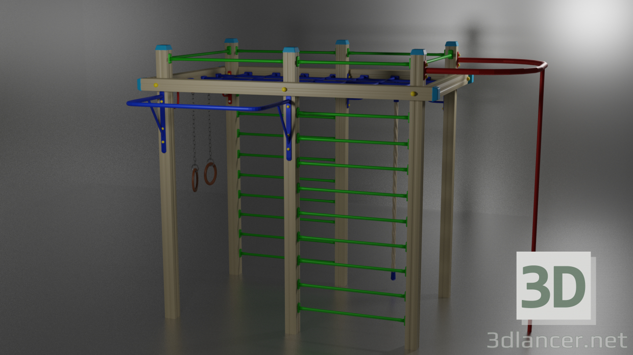 3D Modell Spielplatz - Vorschau