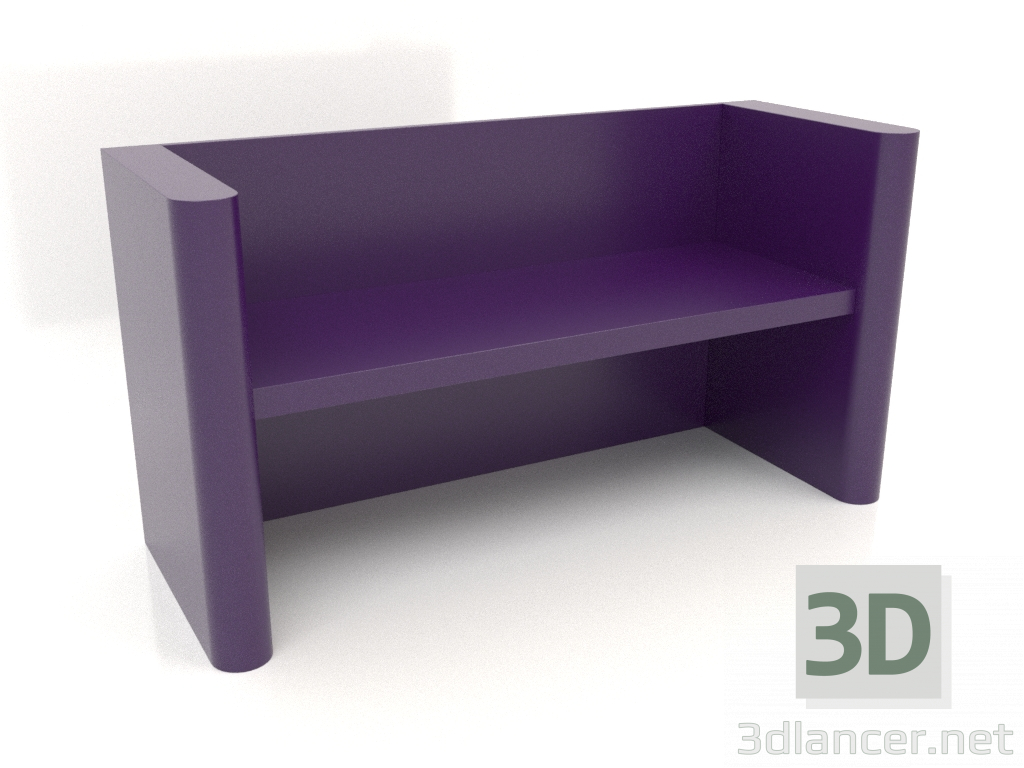 modello 3D Panca VK 07 (1400x524x750, viola) - anteprima