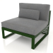 3d model Modular sofa, section 3, high back (Bottle green) - preview