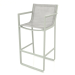 3d model Stool with a high back and armrests (Cement gray) - preview