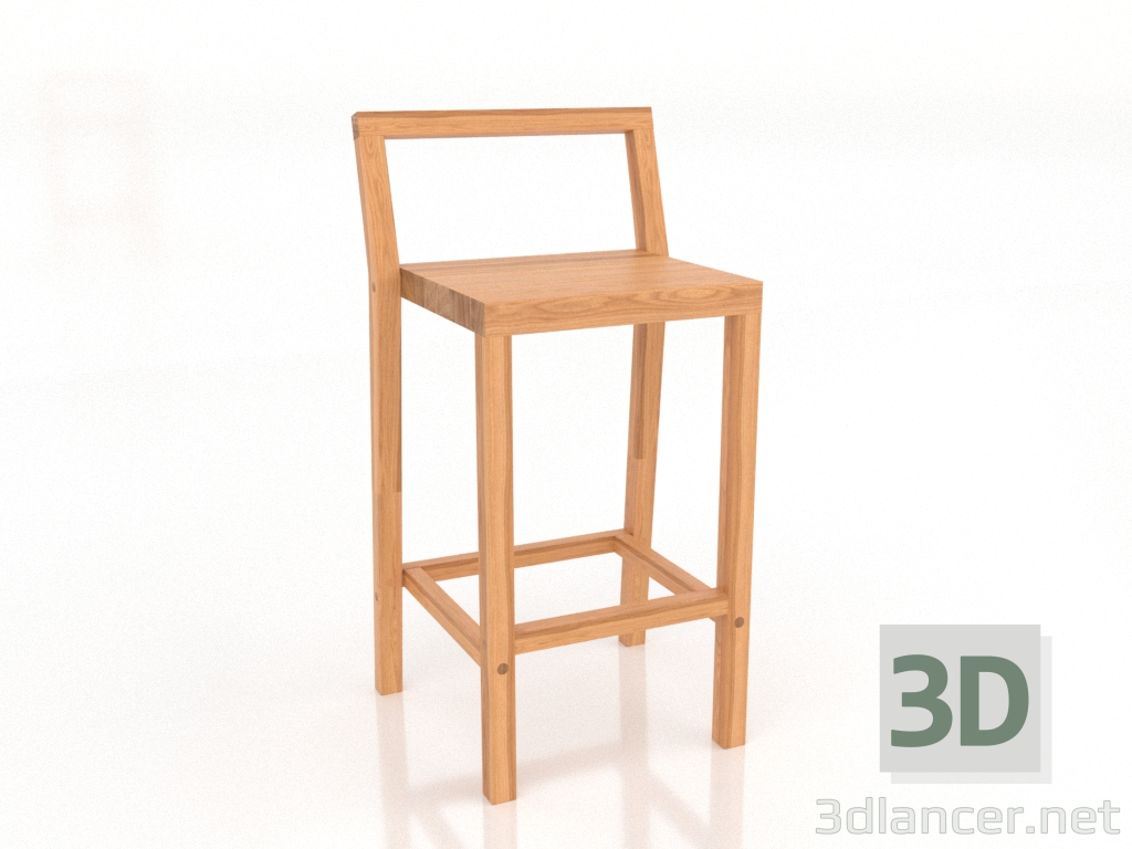 modello 3D Sgabello da bar IBRAGIM - anteprima modello 3D Sgabello da bar IBRAGIM - anteprima