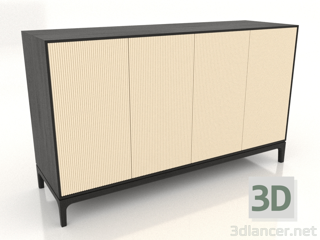 Modelo 3d Móvel de TV FARGO com fachadas fresadas 1600x500x950 mm (baunilha, carvalho preto, opção 3) - preview Modelo 3d Móvel de TV FARGO com fachadas fresadas 1600x500x950 mm (baunilha, carvalho preto, opção 3) - preview