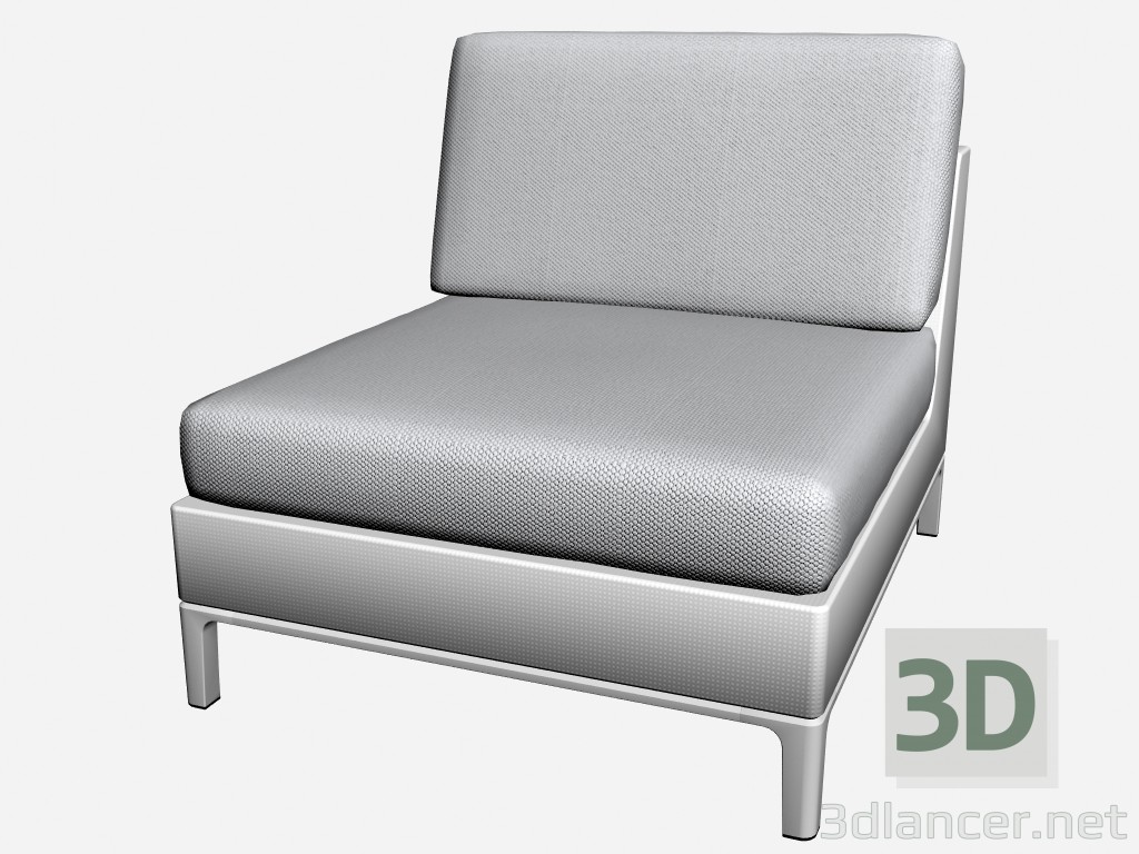 3d model Sofá (parte de) módulo Central 76220 76260 - vista previa